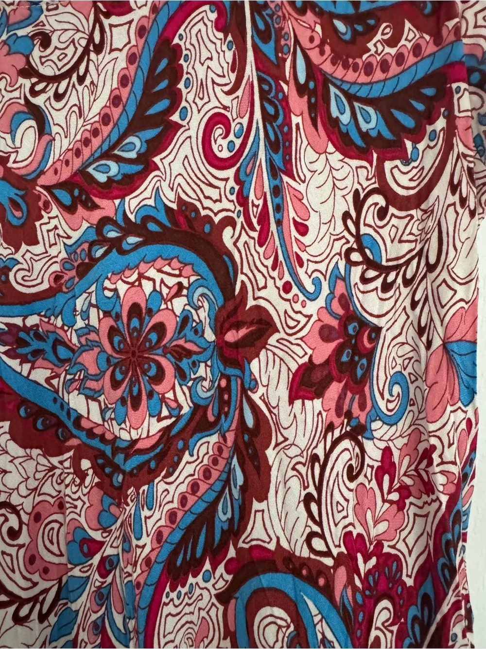 Soft Surrondings Women's Coral Paisley Maxi Dress with Cap Sleeves - Picture 7 of 10